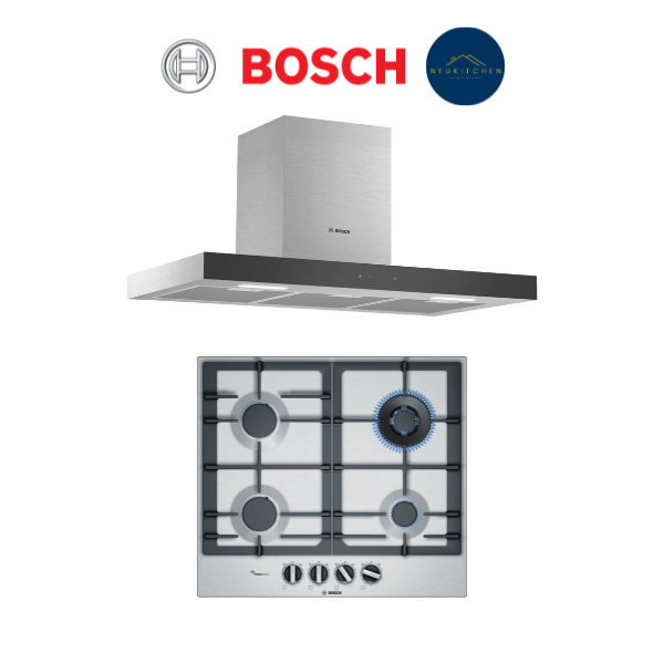 BOSCH SET เครื่องดูดควัน+เตาแก๊ส DWBM98G50+PCH6A5B90
