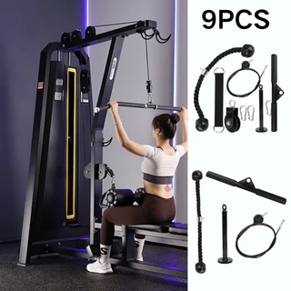 9PCS อุปกรณ์ออกกําลังกาย รอกสายเคเบิล DIY สําหรับยกแขน