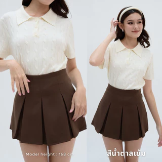 (8สี S-7XL)TENNIS SKIRT กระโปรงเทนนิสเอวสะดือ ซิปข้าง มีซับใน รุ่นTN03 - Mesave