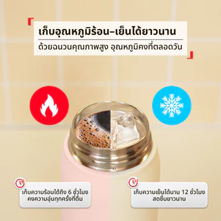 [สินค้าใหม่] กระบอกน้ำ Tefal EASY TO GO 500ML เก็บความเย็น ความร้อนได้ยาวนาน มี 3 สี เขียว ชมพู ขาว