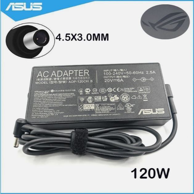 ASUS Adapter 120W (20V 6A) หัว 4.5x3.0mm For Asus Vivobook Pro 16X OLED N7600 N7600PC-NB74