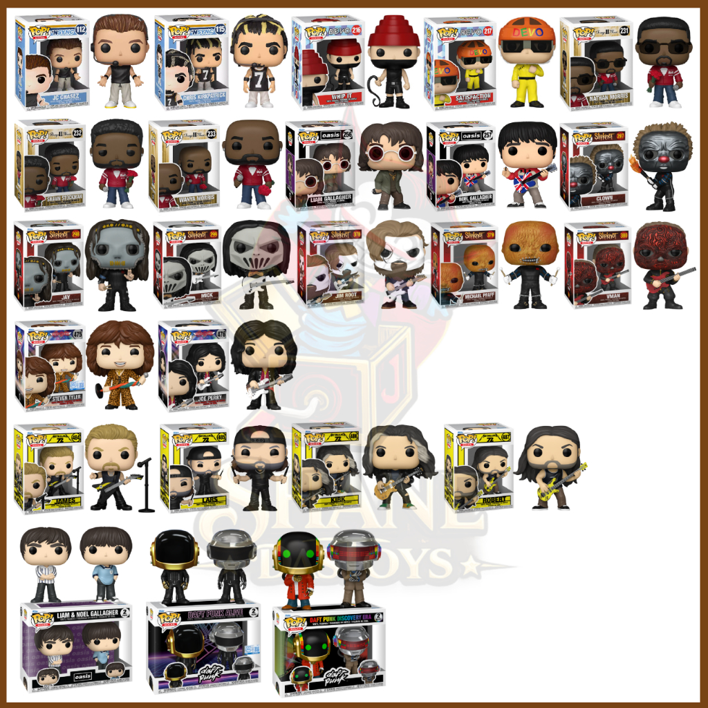 {PRE-ORDER} Funko Pop! Rocks Music : Nsync, Devo, Boyz II Men, SLipknot, Oasis, Aerosmith, Metallica
