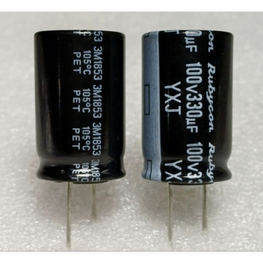 Rubycon YXJ 330uf 100v capacitor ตัวเก็บประจุ คาปาซิเตอร์