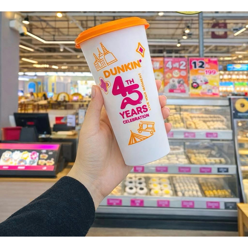 แก้วครบรอบ 45 ปี ของ Dunkin' Donuts  ของแท้ มือ1