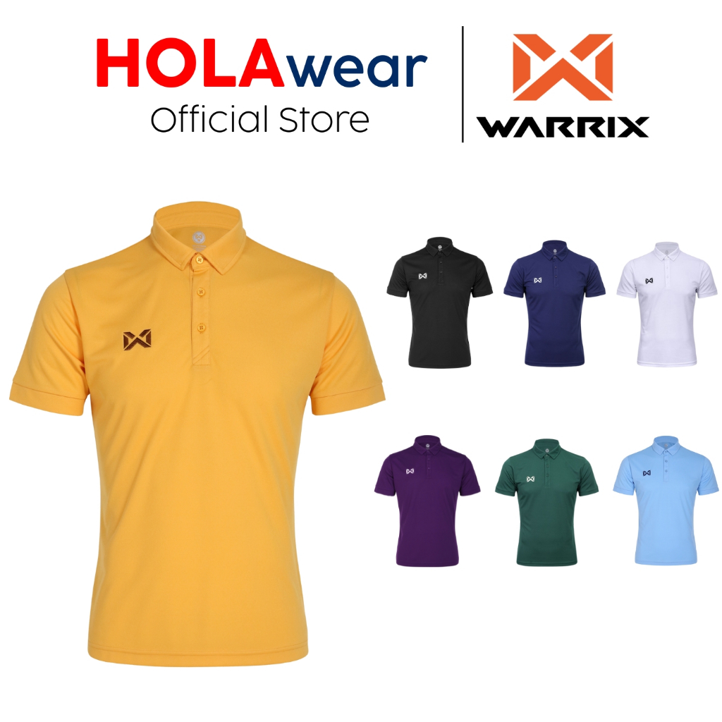 [มีส่งด่วน] เสื้อโปโล Warrix  252PLACL30 รุ่น LINEX POLO SHIRT ผ่าชายข้าง โลโก้ปัก รุ่นใหม่2025