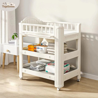 Toyszoona โต๊ะเปลี่ยนผ้าอ้อมเด็ก พร้อมกล่องแขวน 3 ใบ สีขาว +…