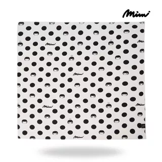 Mimi ผ้าพันคอ ดอท ดอท สีขาวจุดดำ A9YDWH