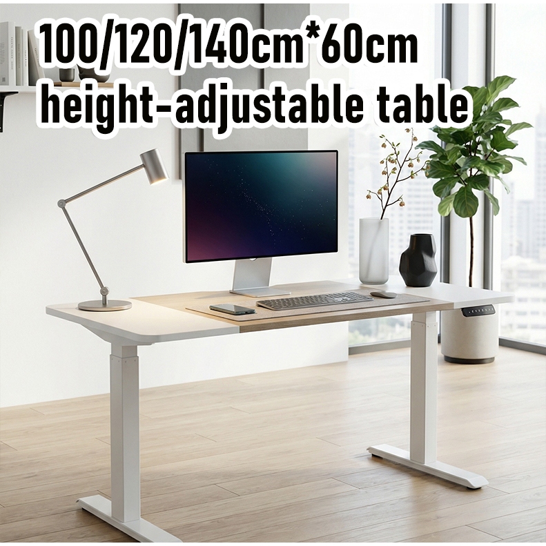 100cm/120cm/140cm * 60cm Height-adjustable table Adjustable height: 69cm-115cm