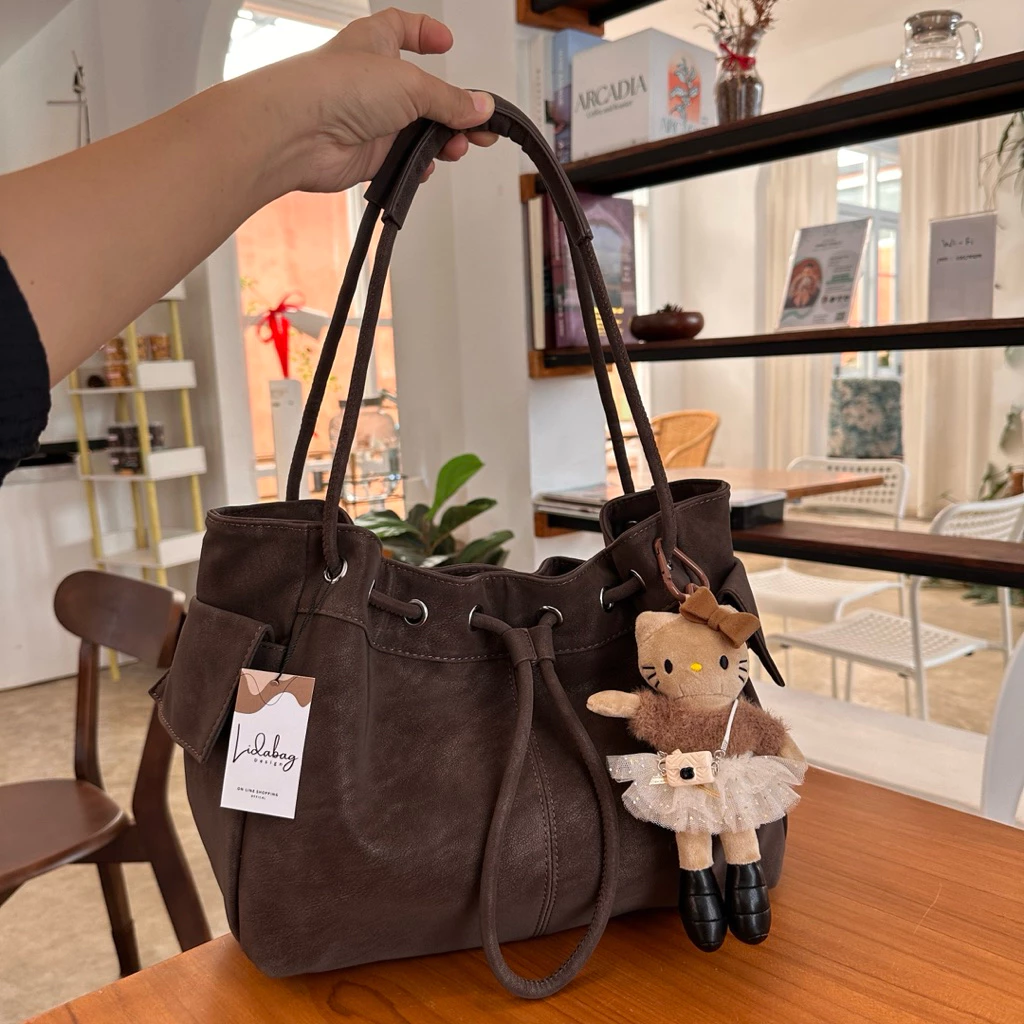 พร้อมส่งจากไทย Lidabagdesign กระเป๋าหนังกลับ กระเป๋าหนัง กระเป๋าสะพายผู้หญิง