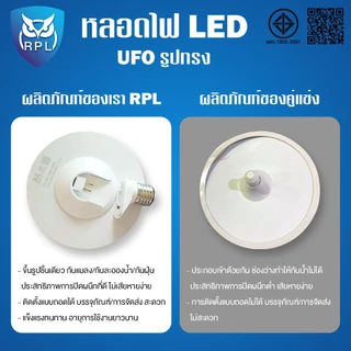 หลอดไฟ LED 100W หลอดไฟจานบิน ไฟเพดาน ไฟ LED หลอดไฟ UFO หลอดไฟอัจฉริยะ ใช้กับขั้ว E27 สว่าง ทนทาน ไฟแสงสีขาว หลอดไฟกลม