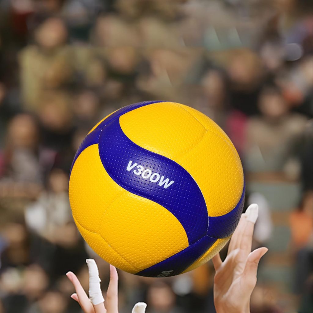 มิกาซ่า วอลเลย์บอล V300W เบอร์5 ของแท้ MIKASA หนังPUนุ่มพิเศษ รุ่นแข่งขันต่างประเทศ [ฟรีเข็มสูบ+ตาข่ายคลุมบอล]