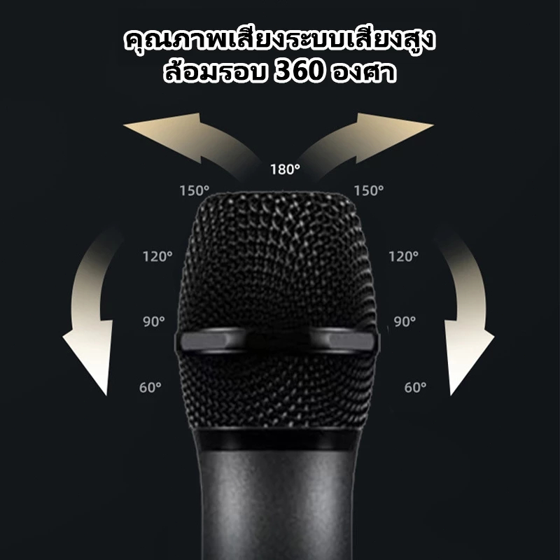 ไมโครโฟนไร้สาย JBL UHF ไมโครโฟนมือถือระดับมืออาชีพ เหมาะสำหรับการร้องคาราโอเกะภายในบ้าน - รูปที่ 4