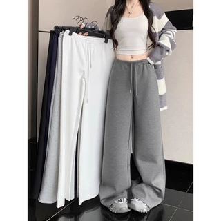 5สี กางเกงขากว้าง กางเกงลำลอง เอวยางยืด ขนาด S-5XL สตไล์Y2K ใส่เชือกที่เอว ทรงหลวม #1501246