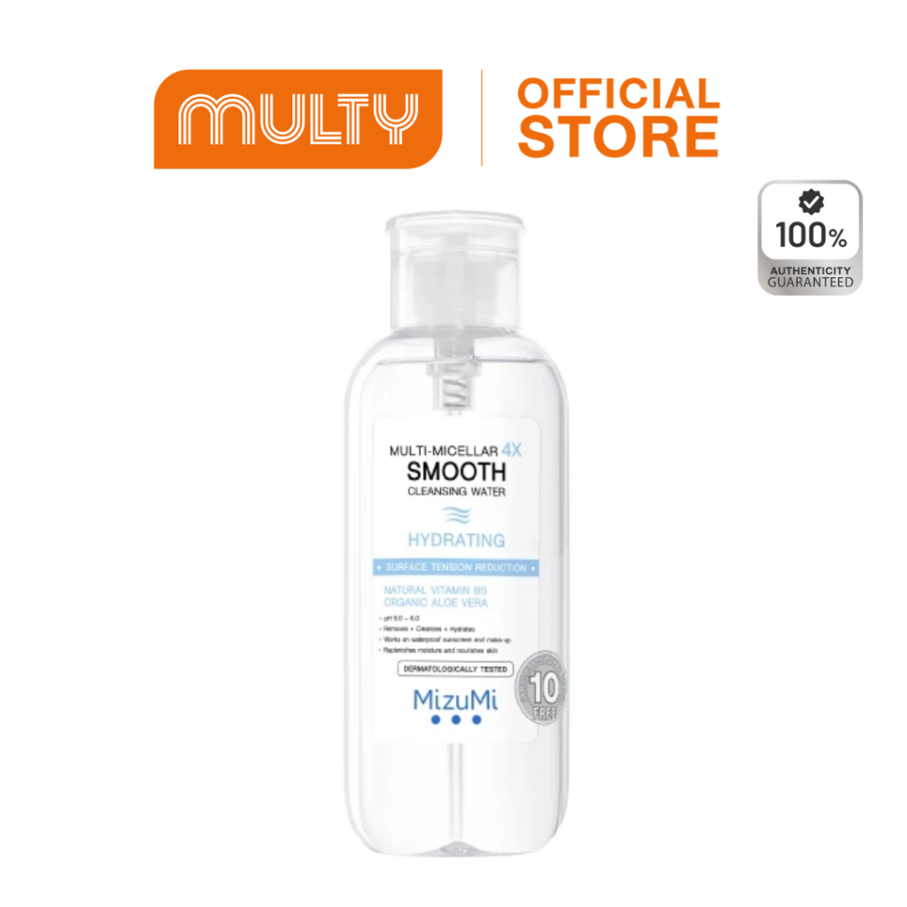 MizuMi Multi-Micellar 4X Smooth Cleansing Water 500 ml.ไมเซล่า คลีนซิ่งล้างเมกอัพ