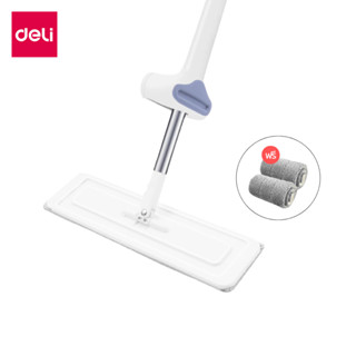 Deli ไม้ถูพื้น ไม้ถูพื้นแบบรีดในตัว ไม้ม็อบถูพื้น หมุน360องศ…