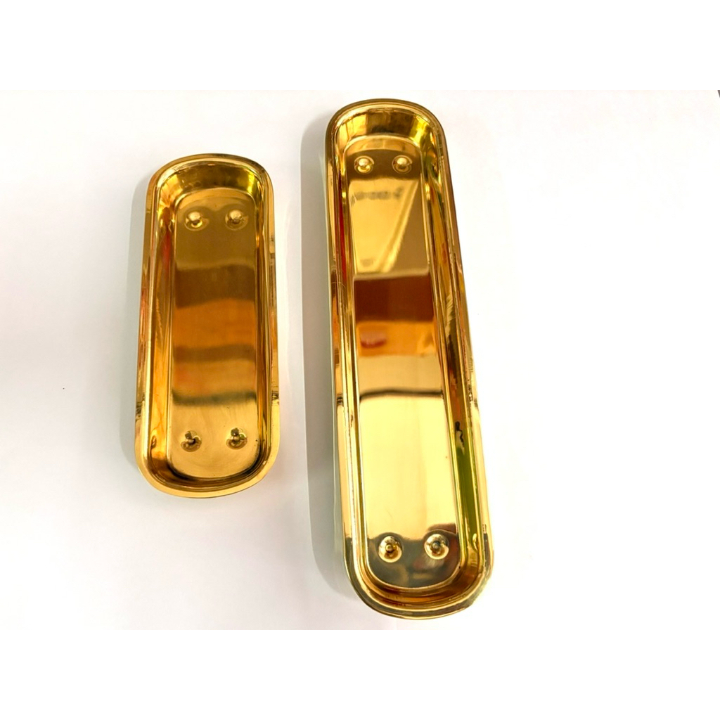 Brass byfa *ถาดน้ำชายาวถาดน้ำชาสั้น ถาดน้ำชาไห้วเจ้า