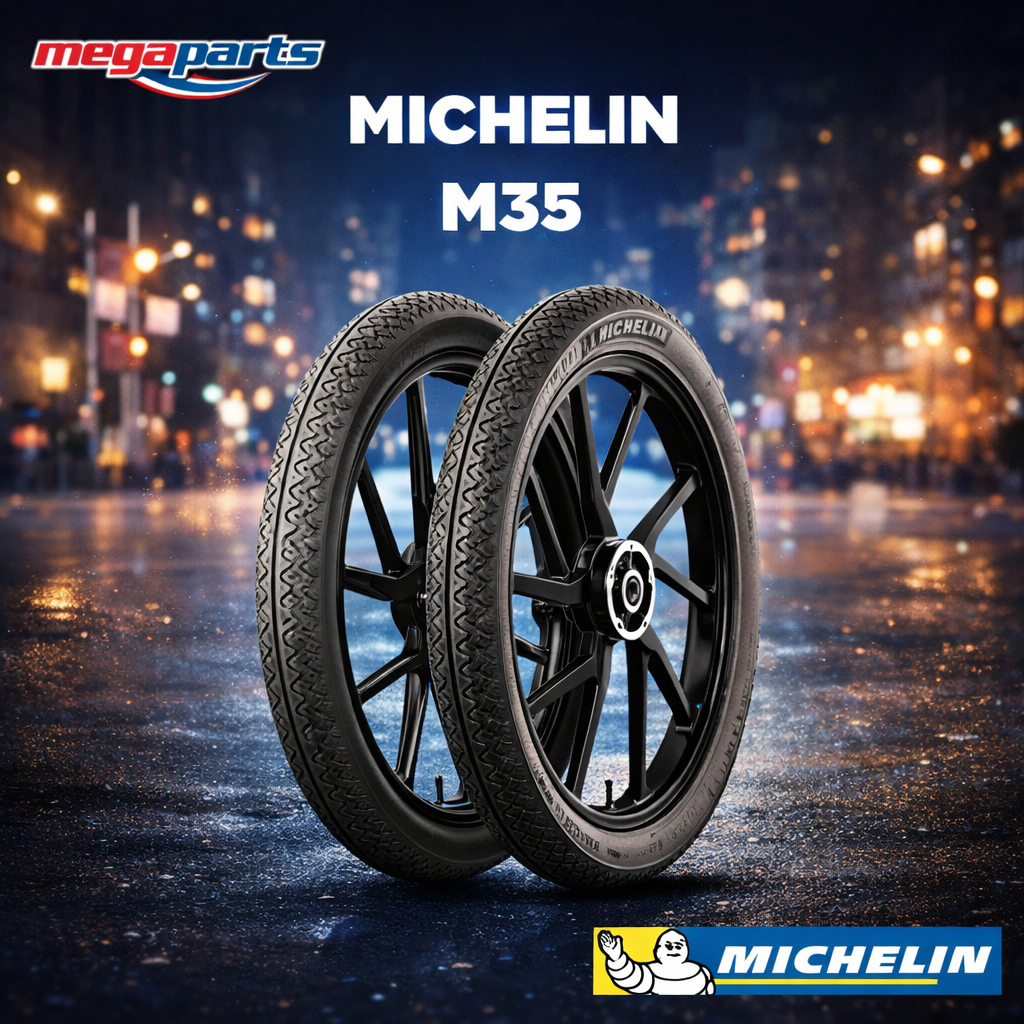 ยางนอกรถมอเตอร์ไซค์ MICHELIN M35 มิชลิน เอ็ม35  (Megaparts Store)