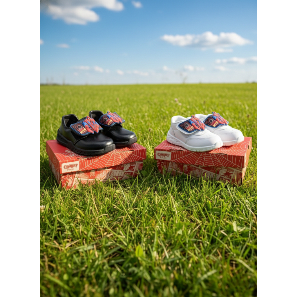 Chappy (แชปปี้) รองเท้าผ้าใบนักเรียนชาย ลาย Spider-Man สไปเดอร์แมน มีไฟกระพริบ เริ่มต้นที่ไซส์ 25-32