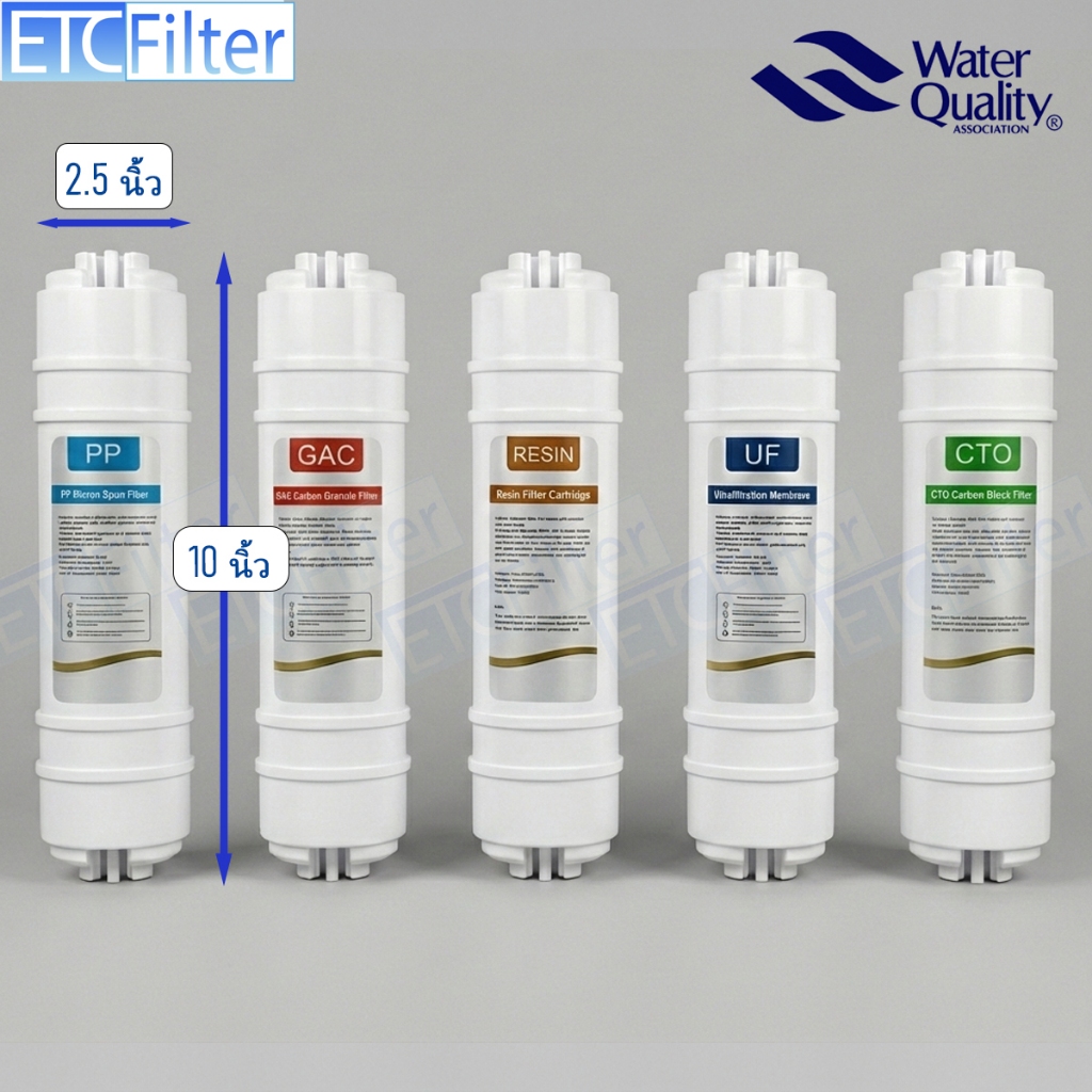 ไส้กรอง UF inline 2.5*10 นิ้ว 4-5 ขั้นตอน