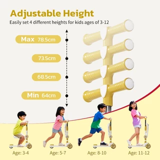Disney Kids Scooter สกู๊ตเตอร์เด็ก นั่งได้ยืนได้ พับได้ ปรับความสูงได้ ล้อใหญ่มีไฟแฟลช มีเพลง แข็งแรง ของเล่นเด็ก 2-6ขวบ