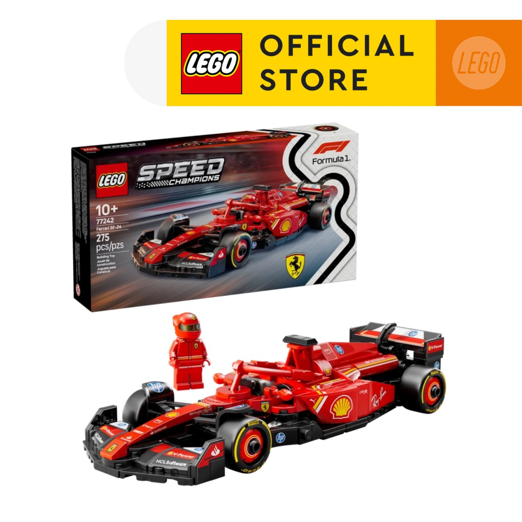 LEGO Speed Champions 77242 Ferrari SF-24 F1 Race Car (275pcs.), Building Blocks, Kids Toy