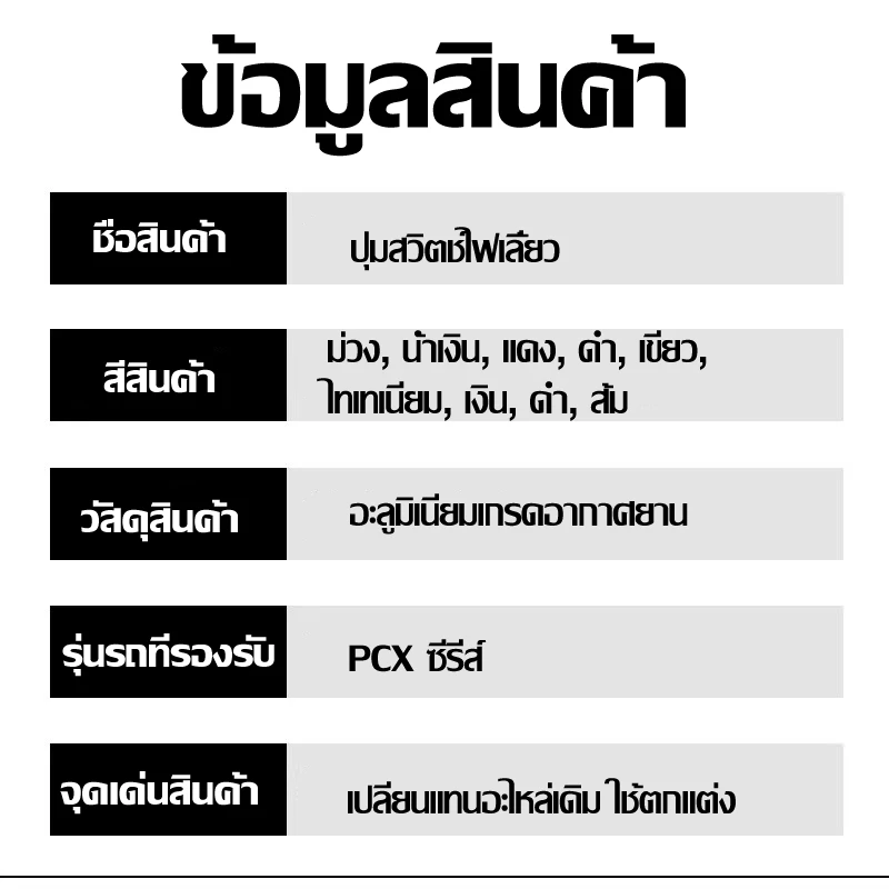 ปุ่มสวิตช์ PCX สำหรับ PCX160 / ADV150 thumbnail 7