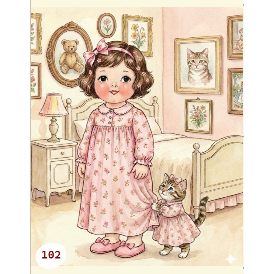 Dolly0102 ผ้าลายตุ๊กตา ความสูง 35-40 cm