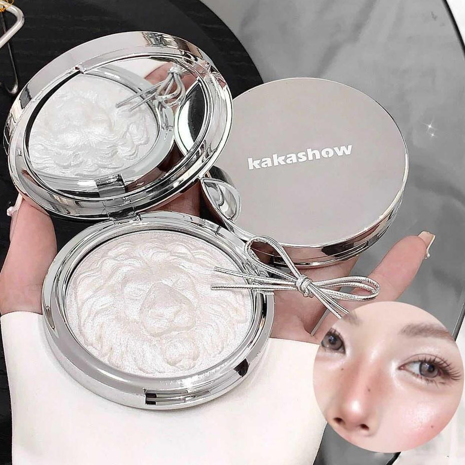 【พาเลทไฮไลท์】kakashow ไฮไลท์หน้าพุ่ง ลายสิงโต 3D ขนาดใหญ่พิเศษ  เนื้อเนียนละเอียด ติดทน ไม่เน้นรูขุมขน