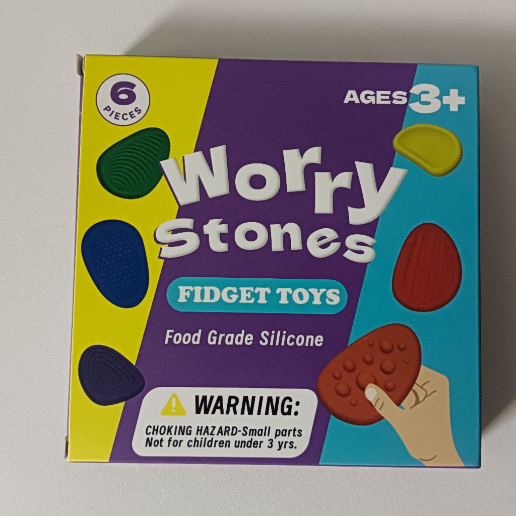 Worry Stone ก้อนซิลิโคนคลายเครียด (6 ชิ้น/กล่อง)
