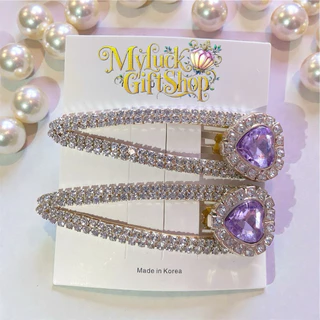Hairpin Set "Crystal Bow" กิ๊บติดผมคริสตัล ขนาดใหญ่7cm1คู่เกรดพรีเมียม ดีไซน์เกาหลี คริสตัลวิบวับ งานละเอียด สวยหรู