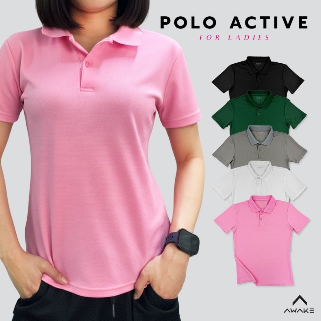 AWAKE เสื้อโปโลสำหรับผู้หญิง Polo Active For Ladies