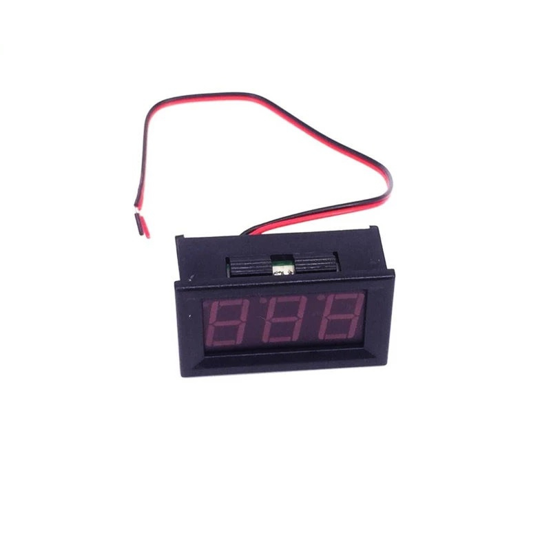 DC โวลต์มิเตอร์ 0.56 นิ้ว LED โวลต์มิเตอร์แบบดิจิตอล DC5V-120V LED DC Digital Voltmete