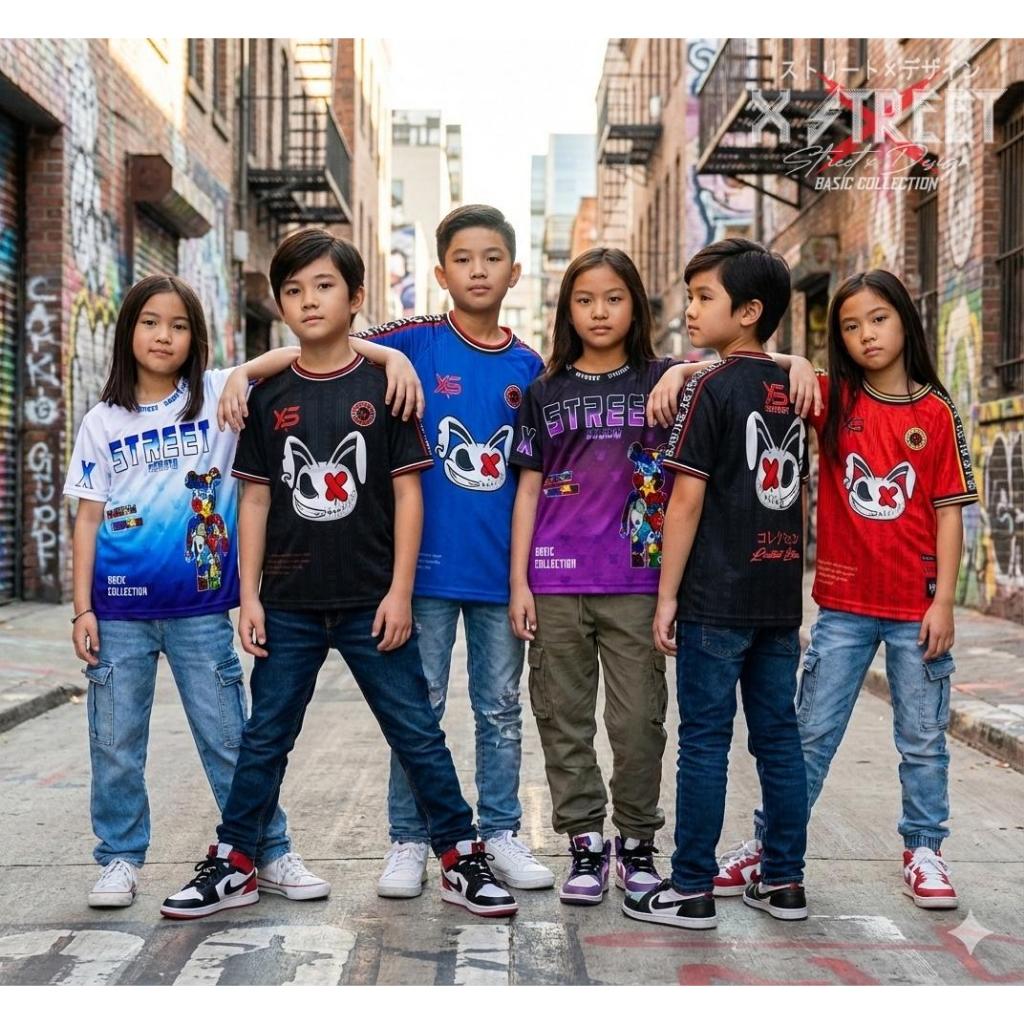 [พร้อมส่งจากไทย] เสื้อยืด คอกลม แขนสั้น XStreet TeddyBear KIDS ทรงสวยใส่สบาย ลายพิมพ์คมชัด ผ้าไมโครฯเรียบ
