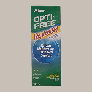 OPTI-FREE Replenish น้ำยา/แช่/ล้าง/ทำความสะอาดคอนแทคเลนส์ 300mL
