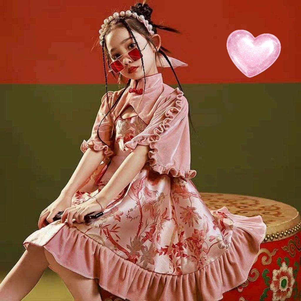 #ชุดตรุษจีนเด็ก หมวยน้อย ลุคคุณหนู สวยหรูดูแพงในราคาน่าร๊ากกกคะ