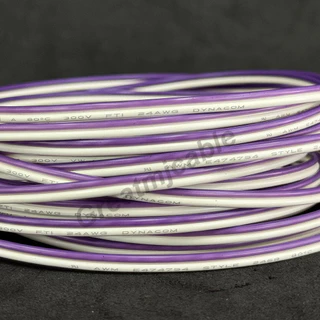 สายไฟคู่DC 12V 24V (5เมตร) สีม่วง ทองแดงแท้ ขนาด24AWG อย่างดี