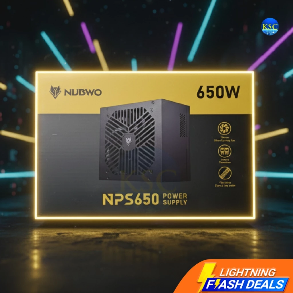 Model2026 PSU NUBWO NPS650 650w Black / white (P6+2 Pin) x 1 ของใหม่