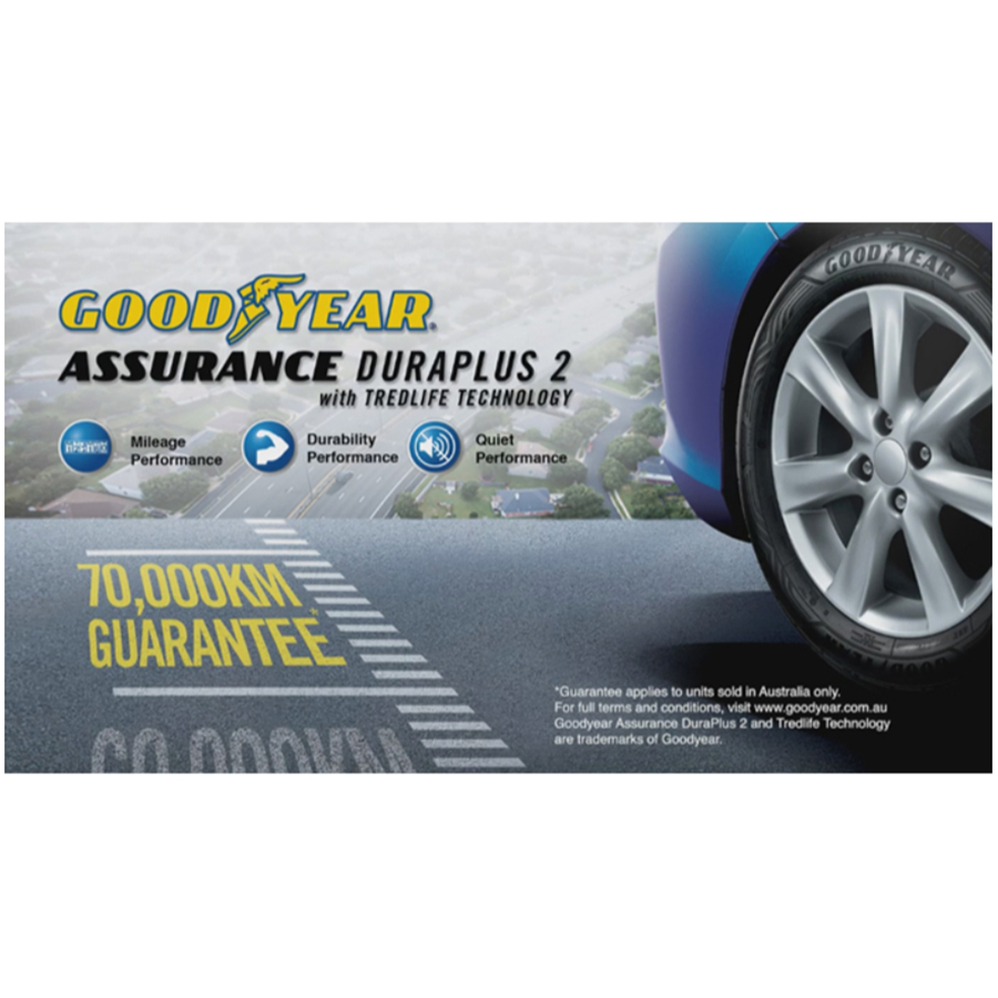 Goodyear DuraPlus2 1เส้น ยางใหม่ 195/55R15  195/60R15  175/65R15