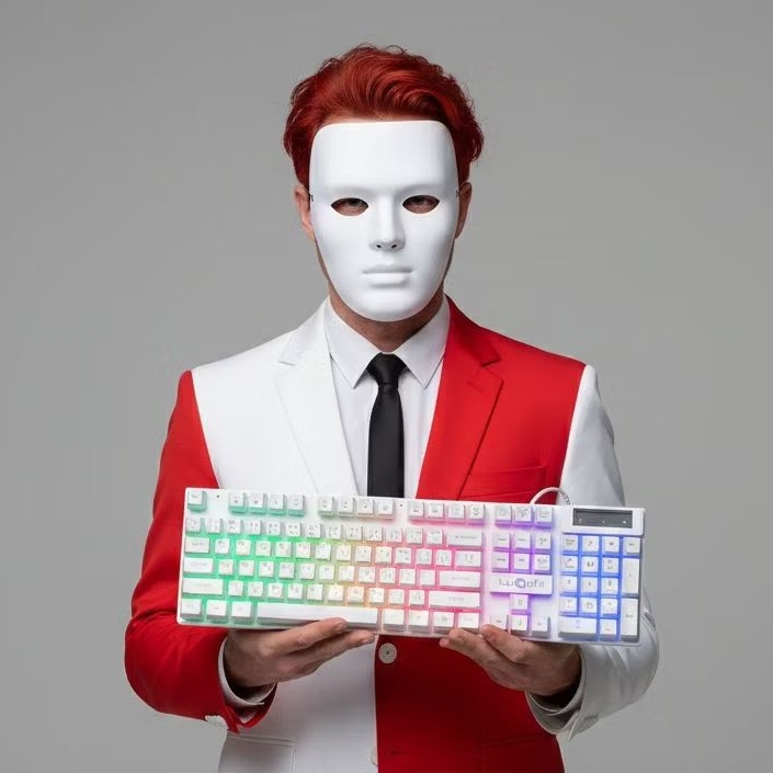 Keyboard K5 คีย์บอร์ดไฟ RGB สีดำ/ขาว (ส่งงานอาจารย์)