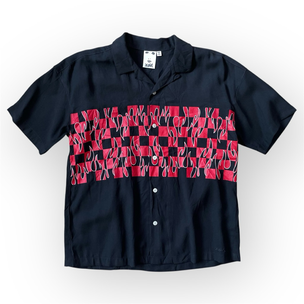 X-Girl Hotrod Fire Black Shirt