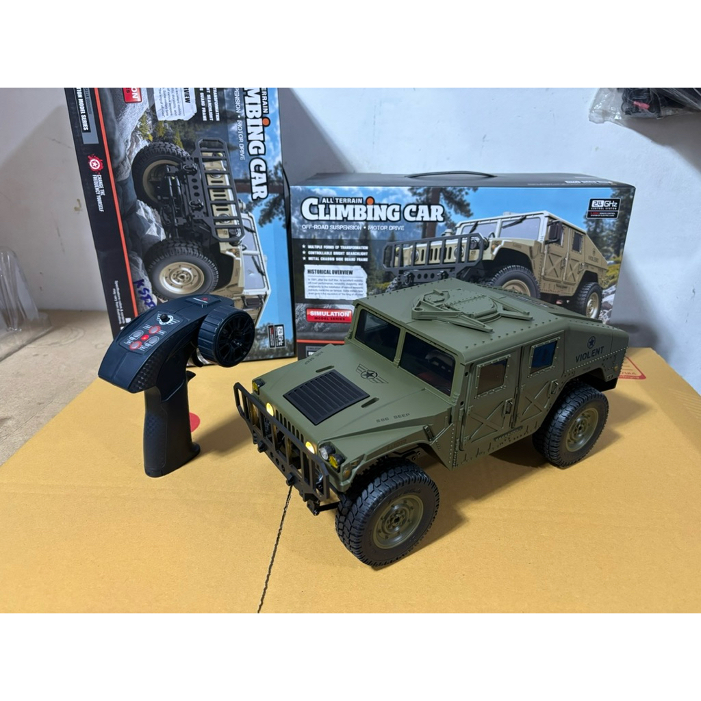รถทหารHummerบังคับวิทยุJJRC C8835 off-road 4WDรีโมท2.4GHzสเกล1:16 20km/hระบบไฟฟ้ามีไฟมีแบตเตอรี่อุปก