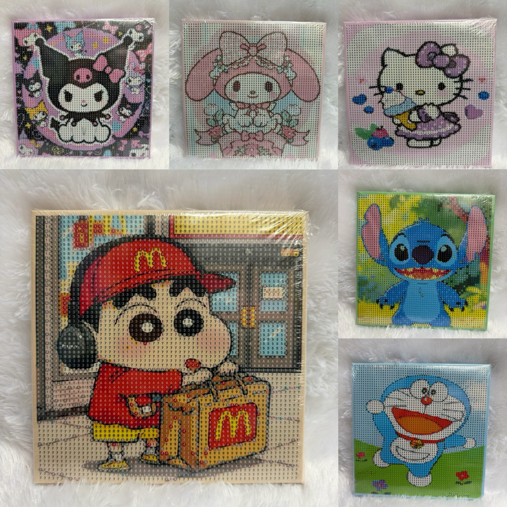 (ส่งจากไทย) คริสตัลครอสติช ภาพปักเพชรDIY ครอสติสคริสตัล Diamond Painting ลายการ์ตูนขนาด 20X20ซม.