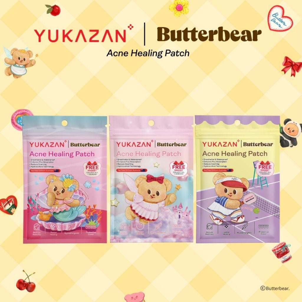 พร้อมส่ง Yukazan x Butterbear แผ่นแปะสิวน้องเนย 🧈 [ลายใหม่]