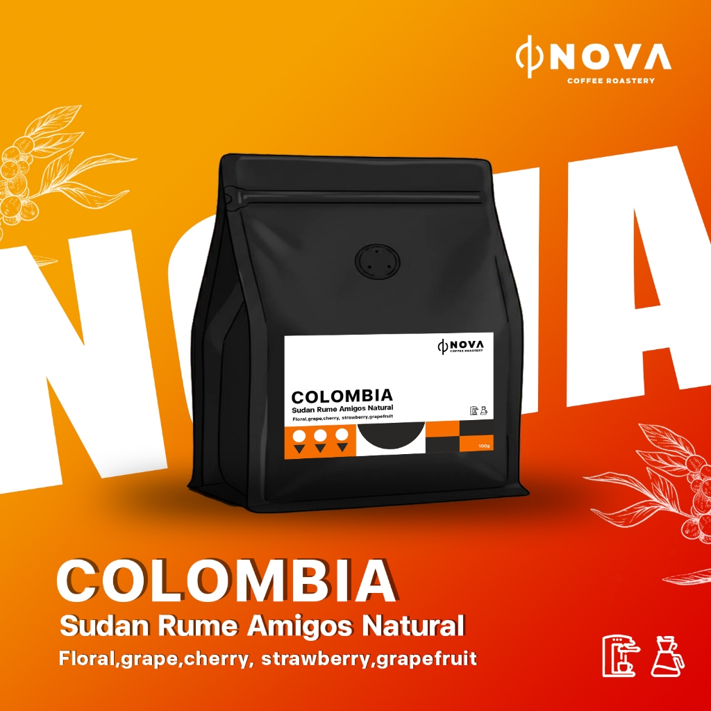เมล็ดกาแฟ COLOMBIA Sudan Rume Amigos คั่วอ่อน NOVA 100g