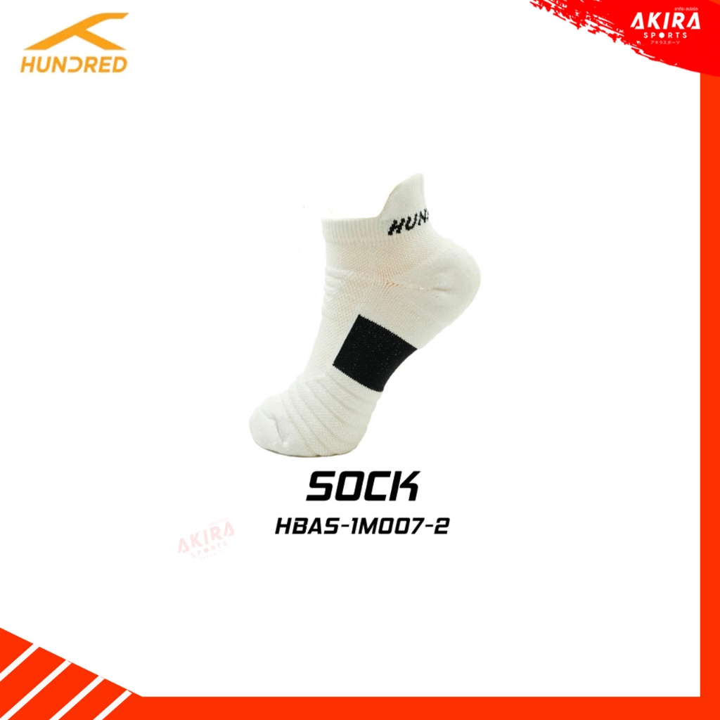 HUNDRED ถุงเท้าแบดมินตันตาตุ่ม SOCKS รุ่น HBAS-1M007 SHORT SOCKS FREE SIZE