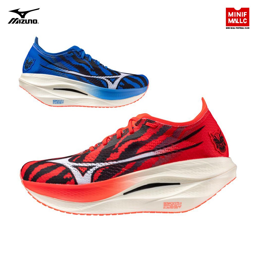 รองเท้าวิ่ง Mizuno รุ่น Wave Rebellion Pro 3 รองเท้าวัสดุรีไซเคิลที่เป็นมิตรต่อสิ่งแวดล้อม พื้นยึดเกาะได้อย่างดี