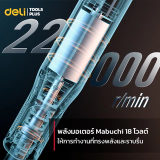 Deli ชุดเครื่องเจียร์ไฟฟ้า เครื่องเจียร์มินิ เครื่องเจียร์ไฟฟ้าพร้อมอุปกรณ์เสริม 31 ชิ้น Straight Grinder