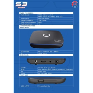 กล่องรับสัญญาณดาวเทียม PSI S3 Hybrid รองรับ C-Band และ Ku-Band