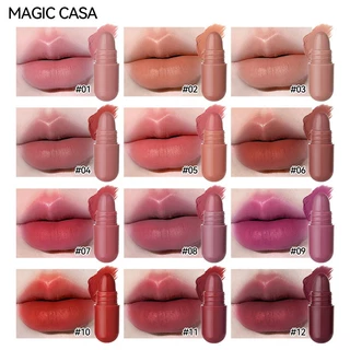 YOTAI (12 สี/แพ็ค) ลิปสติก ลิปสติกเนื้อแม เคลือบริมฝีปาก สีชัด ไม่ซีดจาง ไม่ติดถ้วย กันน้ำ กันเหงื่อ ติดทนยาวนาน