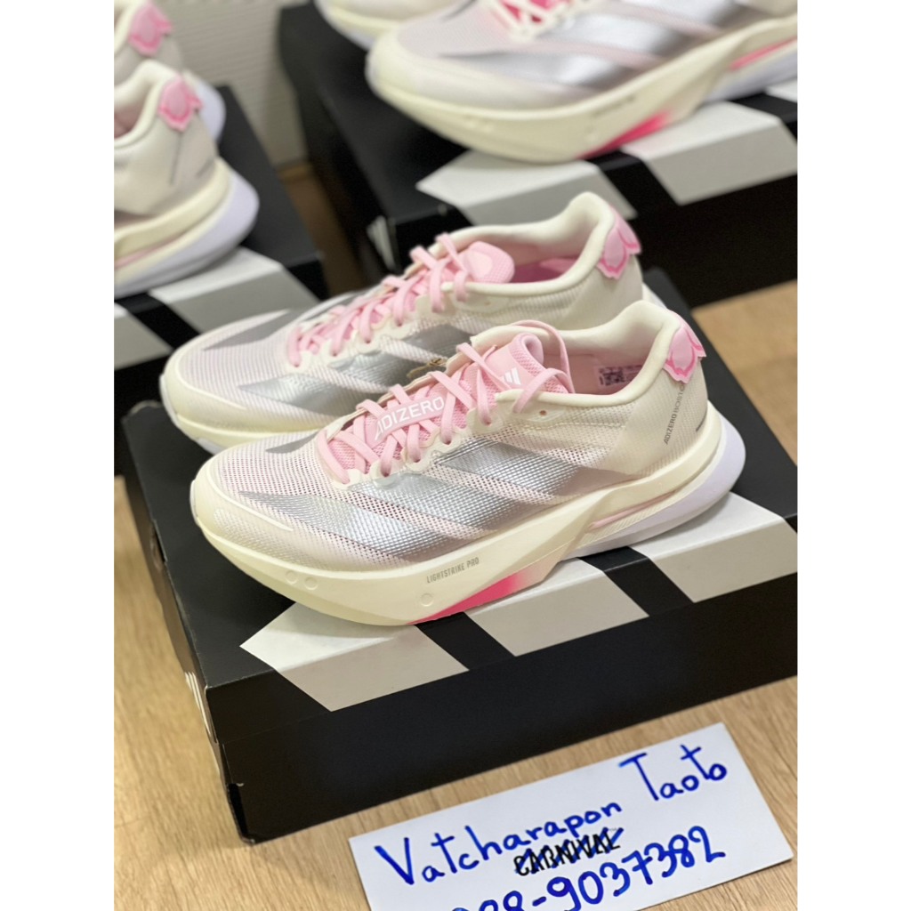[ PREORDER ] รองเท้าวิ่ง adidas adizero boston 13 สี Cherry Blossom รหัส JQ9667 & JQ9666